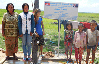 Aussie, friends of FWEC. Steung Preahsrok village. Feb, 2015. Well # 276