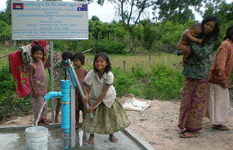 Independent Education Union of Australia (IEU). Brasat village, Angkor Thom district. July 2014. Wells No.254-253-252-251-250-249-248-247-246-245-244