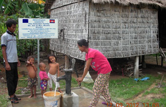 Scheiber Family: Mr. Jozsef & Mrs. Mocks. (Alaska). March 2012. Phnom Dei village. Well No.44