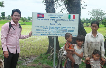 Members of the Quiet Moment Group of FAO (Rome-Italy). May 2012. Phnom Dei village. Well No.81