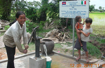 Members of the Quiet Moment Group of FAO (Rome-Italy). May 2012. Phnom Dei village. Well No.81